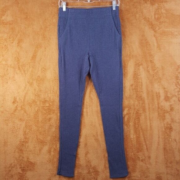 LUNYA Womens Pants Small Blue Pull On RESTORE Thermal High Rise Leggings Lounge - Picture 2 of 10